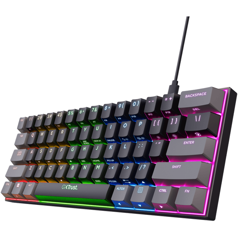 Trust GXT 867 Acira RGB 60% Mecanico Spanish Layout - Teclado Gaming