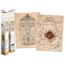 Caja 2 posters Harry Pottert: Mapa y Colegio