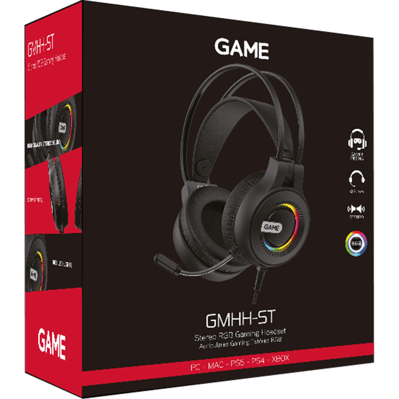 GAME HH-ST RGB Negro PC - PS5 - PS4 - Xbox - Switch - Auriculares Gaming