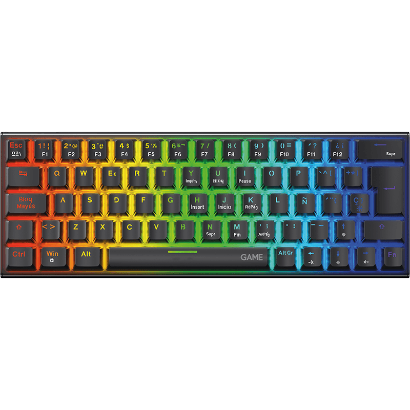 GAME KH-60B Mecanico mini 60% RGB Blue Switch Spanish Layout Negro - Teclado Gaming