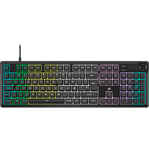 Corsair K55 Core RGB Membrana con cable negro Spanish Layout - Teclado Gaming (REACONDICIONADO)