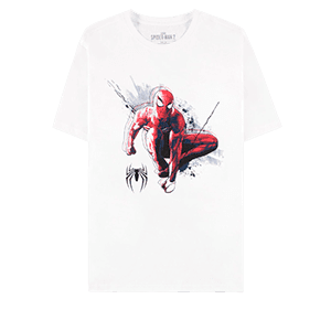 Camiseta Blanca Spider-Man Spider Jump Talla S - Reacondicionado