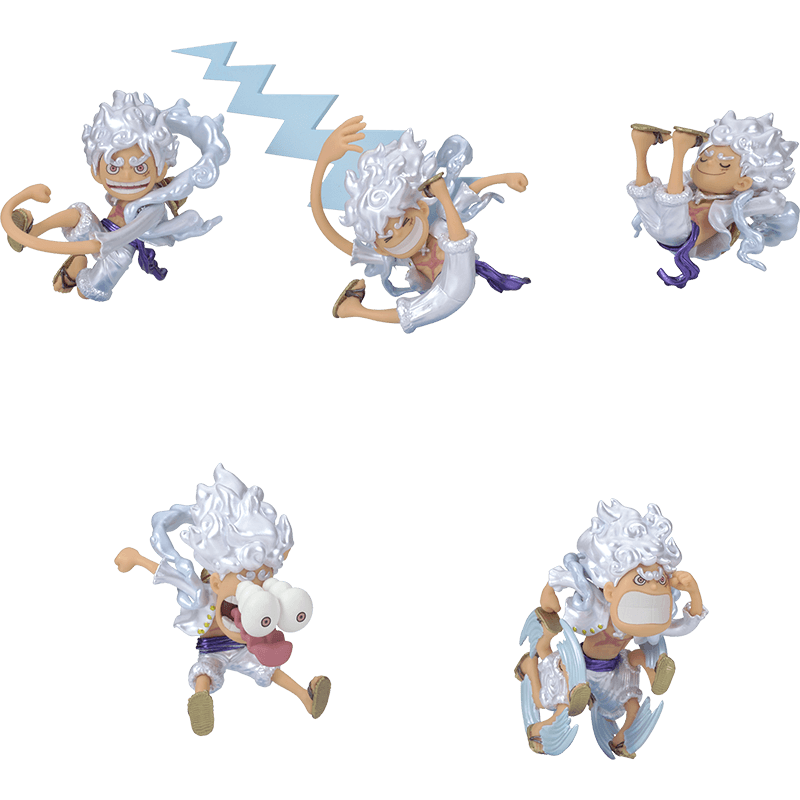 Figura coleccionable One Piece Monkey.D.Luffy Gear 5 metallic de 7 cm (surtido)