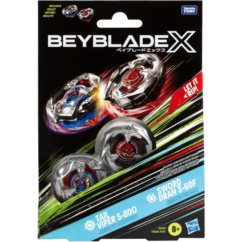 Pack de dos peonzas Beyblade X (surtido)