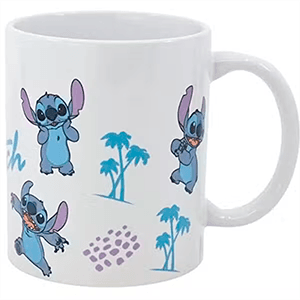 Taza de ceramica LILO Y STITCH Playa de 325ml