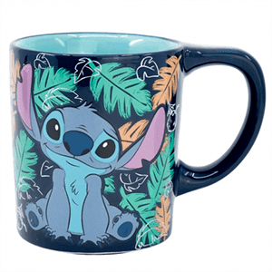 Taza de ceramica antivuelco STITCH OHANA de 300 ml