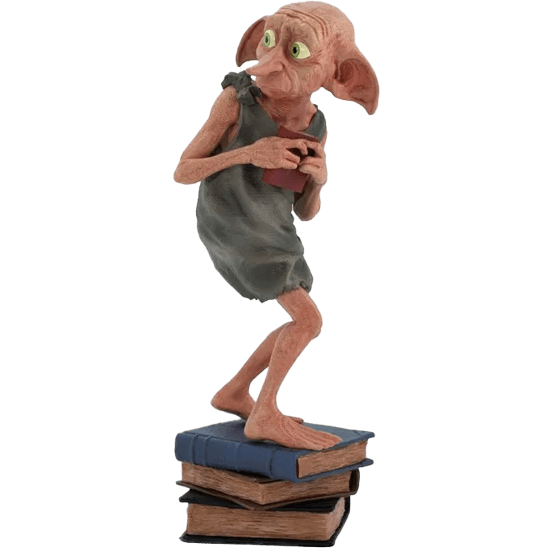 Figura Harry Potter Dobby sobre libros de 15 cm