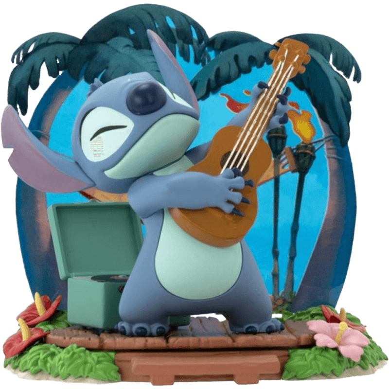 Figura Disney Stitch con Ukelele de 10 cm