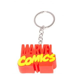 Llavero de goma Logo Marvel Comics en 3D