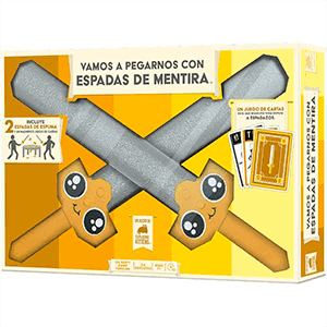 Juego de mesa Vamos a pegarnos con espadas de mentira