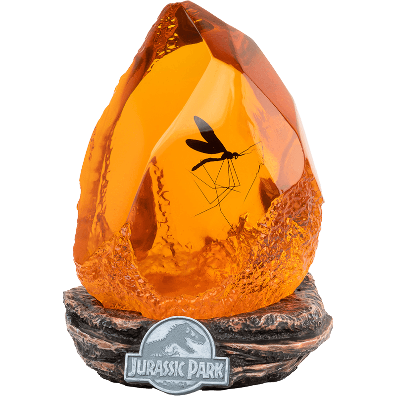Lampara Jurassic Park Piedra de Ambar con mosquito