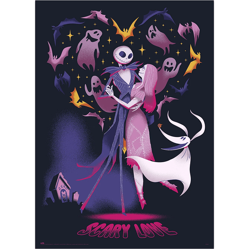 Poster luminiscente en la oscuridad Disney Pesadilla antes de Navidad 50 x 70 cm