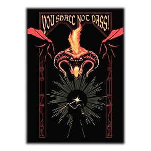 Poster luminiscente en la oscuridad El Señor de los anillos Balrog 50 x 70 cm