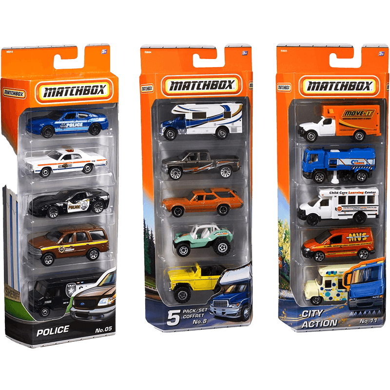 Pack de 5 coches Matchbox (surtido)