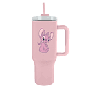 Vaso termo de acero inoxidable con pajita Disney Angel de Lilo y Stitch de 1180 ml