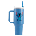 Vaso termo de acero inoxidable con pajita Disney Stitch de 1180 ml