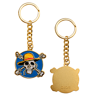Llavero metalico One Piece Calavera Luffy de 4 cm