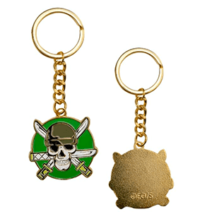 Llavero metalico One Piece Calavera Zoro de  4 cm