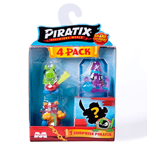 Piratix Shark Treasure - Pack de 4 unidades (Surtido)