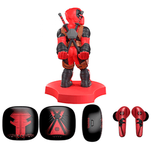 Figura Marvel Deadpool + Earbuds bluetooth 5.0