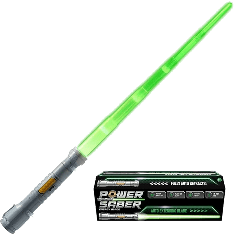 Sable retractil Star Wars con iluminacion de color verde