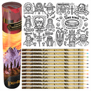 Tubo De 12 Lápices + 2 Pósters + Sacapuntas  El Señor De Los Anillos Fellowship