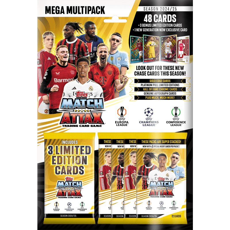 Pack de cromos update mega multipack 3 match attax UCL 2024-2025