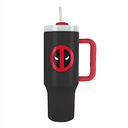 Vaso termo de acero inoxidable con pajita Deadpool de 1180 ml