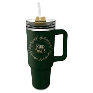 Vaso termo de acero inoxidable con pajita El Señor de los anillos de 1180 ml