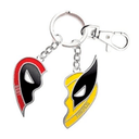 Llavero metalico multicolgante Marvel Deadpool y Lobezno