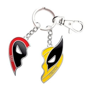 Llavero metalico multicolgante Marvel Deadpool y Lobezno