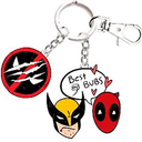 Set de 3 llaveros metalicos Marvel Deadpool y Lobezno