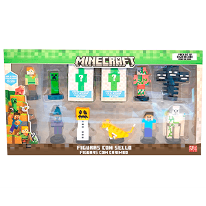 Pack Deluxe de 12 figuras MINECRAFT - Reacondicionado