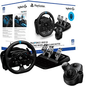 Logitech G923 Trueforce + Shifter PlayStation - PC - Licencia PlayStation - Volante - Reacondicionado