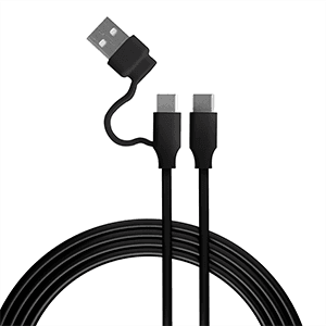 Cable USB-C de Carga y Datos para Mando FR-Tec (doble conexión USB-A y C) - Reacondicionado