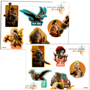 Monster Hunter Wilds – Set de pegatinas Exclusivo GAME