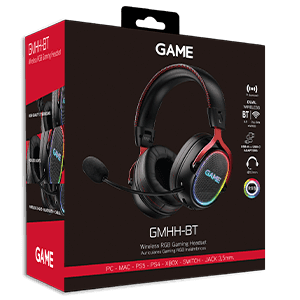 GAME HH-BT RGB Wireless Bluetooth Negro PC - PS5 - PS4 - XBOX - Switch - Movil - Auriculares Gaming