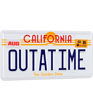 OUT A TIME MATRICULA REGRESO AL FUTURO
