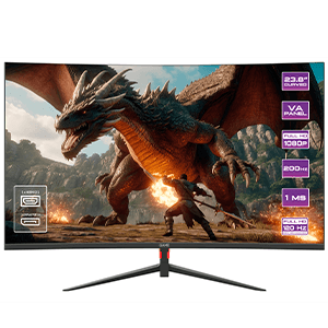 GAME Monitor M24GC7 Curvo  24" Full HD 1Ms 200Hz Altavoces Leds Rgb- Monitor Gaming