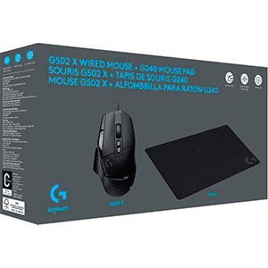 Logitech G502 X Black + G240 - bundle raton + alfombrilla - Pack Perifericos - Reacondicionado