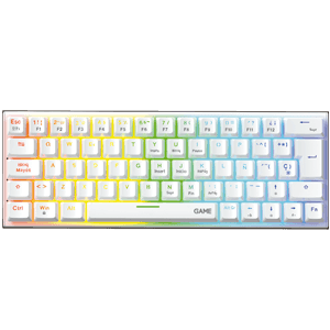 GAME KH-60W Mecanico mini 60% RGB Blue Switch Blanco - Teclado Gaming - Reacondicionado