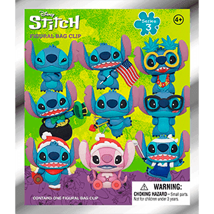 Colgante 3D Disney Stitch series 3 para Mochilas y bolsos (surtido)