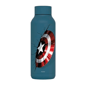 Botella termo de acero inoxidable Capitan America de color Azul 510 ml