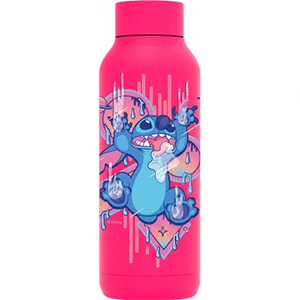 Botella termo de acero inoxidable Stitch de color rosa 510 ml