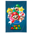 Póster Tela Mario Nintendo 125 X 85 Cm Con Ojales Metálicos