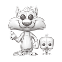 Figura POP&Buddy: Looney Tunes Silvestre y Piolín (Deco Dibujo)