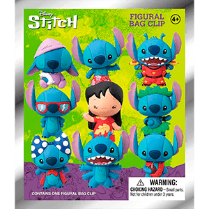 Colgante 3D Disney Stitch Series 1 para Mochilas y bolsos (surtido)