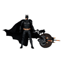 Figura DC Comics Batman The Dark Knight con Vehiculo y Batpod de 18 cm