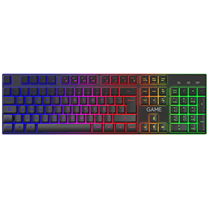 GAME KX3 Membrana RGB Rainbow Negro - Teclado Gaming - Reacondicionado