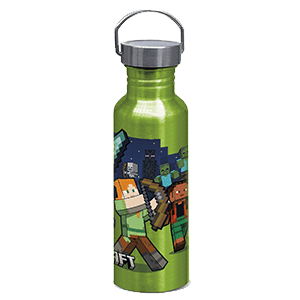 Botella de aluminio con asa Minecraft de 800 ml